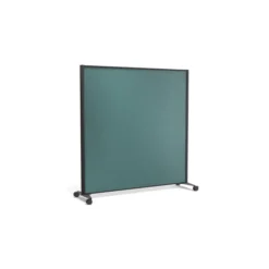 Cloison droite KP - l. 163 x h. 160 cm - tissu - 2 pieds sur roulettes