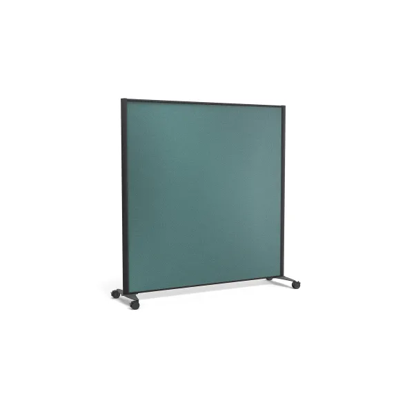 Cloison droite KP - l. 163 x h. 160 cm - tissu - 2 pieds sur roulettes