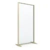 Cloison droite KP - l. 81 x h. 160 cm - verre transparent - 2 pieds stabilisateurs