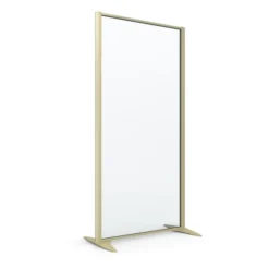 Cloison droite KP - l. 81 x h. 160 cm - verre transparent - 2 pieds stabilisateurs