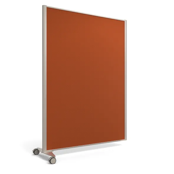 Cloison droite suivante KP - l. 122 x h. 160 cm - tissu - 1 pied sur roulettes