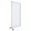Cloison droite suivante KP - l. 81 x h. 180 cm - polycarbonate - 1 pied sur roulettes