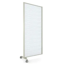 Cloison droite suivante KP - l. 81 x h. 180 cm - polycarbonate - 1 pied sur roulettes
