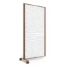 Cloison droite suivante KP - l. 81 x h. 160 cm - polycarbonate - 1 pied sur roulettes