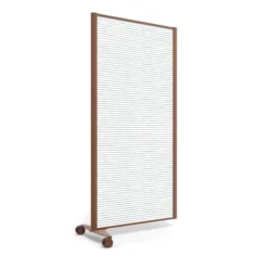 Cloison droite suivante KP - l. 81 x h. 160 cm - polycarbonate - 1 pied sur roulettes