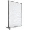 Cloison droite suivante KP - l. 122 x h. 180 cm - polycarbonate - 1 pied sur roulettes