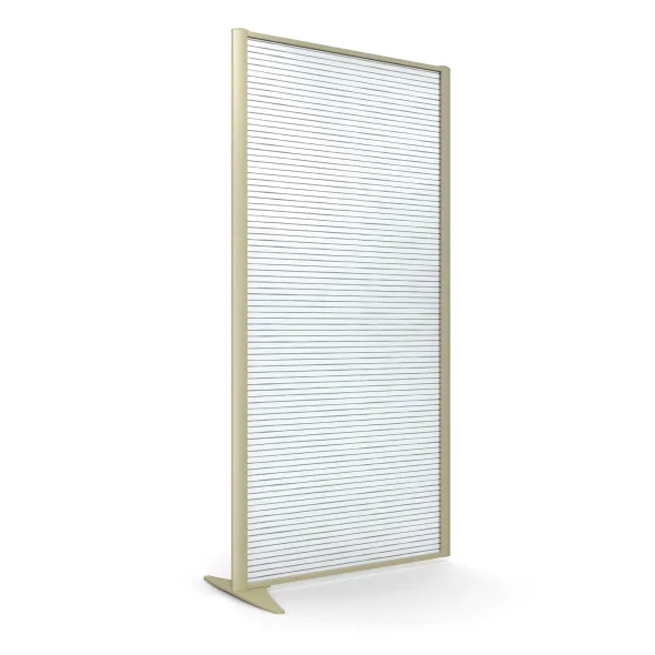 Cloison droite suivante KP - l. 81 x h. 160 cm - polycarbonate - 1 pied stabilisateur