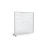 Cloison droite suivante KP - l. 163 x h. 160 cm - polycarbonate - 1 pied sur roulettes
