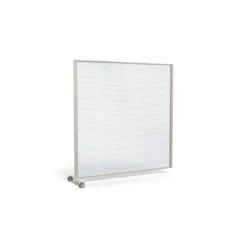 Cloison droite suivante KP - l. 163 x h. 160 cm - polycarbonate - 1 pied sur roulettes