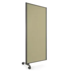Cloison droite suivante KP - l. 81 x h. 180 cm - tissu acoustique - 1 pied sur roulettes