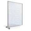 Cloison droite suivante KP - l. 122 x h. 160 cm - polycarbonate - 1 pied sur roulettes