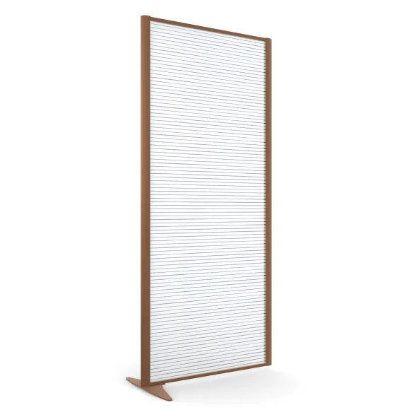 Cloison droite suivante KP - l. 81 x h. 180 cm - polycarbonate - 1 pied stabilisateur