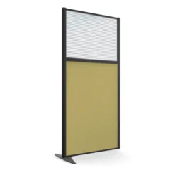 Cloison droite suivante KP - l. 81 x h. 160 cm - partie basse tissu partie haute polycarbonate 1 pied stabilisateur