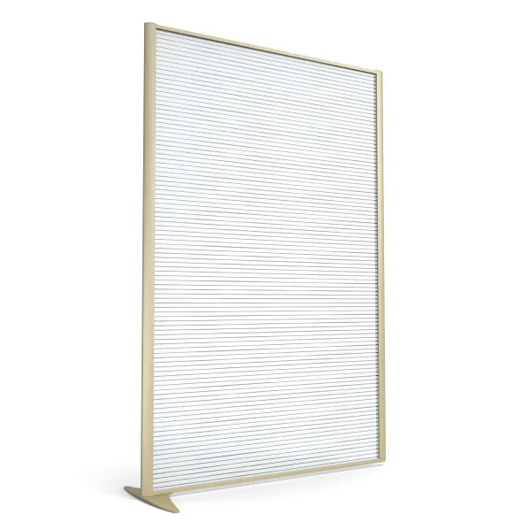 Cloison droite suivante KP - l. 122 x h. 180 cm - polycarbonate - 1 pied stabilisateur