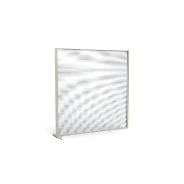 Cloison droite suivante KP - l. 163 x h. 160 cm - polycarbonate - 1 pied stabilisateur