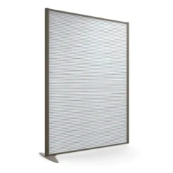 Cloison droite suivante KP - l. 122 x h. 160 cm - polycarbonate - 1 pied stabilisateur