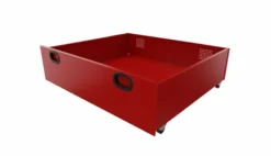 Coffre de rangement sous lit métallique - Steel - l. 104,5 x h. 30,5 x pr. 90,6 cm - pour lit l. 90 cm