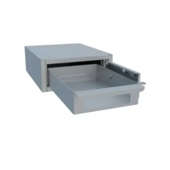 Coffret intérieur pour 1 arme de poing - 1 porte avec séparateur et fenêtre de visualisation - serrure à clé