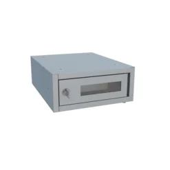 Coffret intérieur pour 1 arme de poing - 1 porte avec séparateur et fenêtre de visualisation - serrure à clé