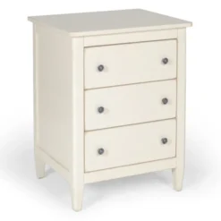 Commode Camomille - l. 58 x h. 79 x pr. 52 cm - 3 tiroirs - structure hêtre massif