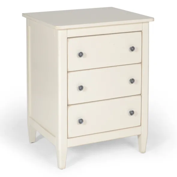 Commode Camomille - l. 58 x h. 79 x pr. 52 cm - 3 tiroirs - structure hêtre massif
