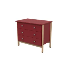 Commode - Naya - l. 86,8 x h. 76 x pr. 54 cm - 3 tiroirs - structure hêtre verni naturel