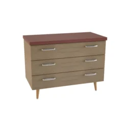 Commode 3 tiroirs - Lagune - l. 100 x h. 76 x pr. 50 cm
