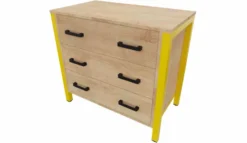 Commode 3 tiroirs - Square - l. 88,4 x h. 80 x pr. 50,4 cm