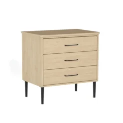 Commode Valho - 3 tiroirs - 78 x 78 x 54 cm - structure hêtre massif
