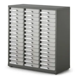 Comptoir 3 colonnes - équipé de 45 tiroirs e-clen h. 6 cm