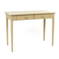 Console Camomille 2 tiroirs - l. 105 x h. 78,5 x pr. 50 cm - plateau stratifié chant ABS - structure hêtre massif