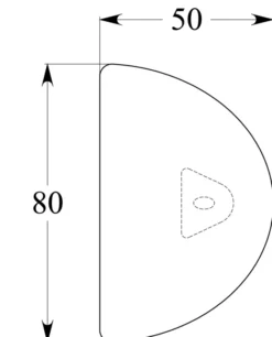 Convivialité demi-lune Corial - l. 80 x pr. 50 cm