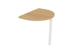 Convivialité demi-lune Epure - l. 80 x pr. 60 cm - pour 1 bureau pr. 80 cm