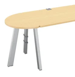 Convivialité demi-lune Fusion - l. 80 x pr. 40 cm - pour 1 bureau pr. 80 cm
