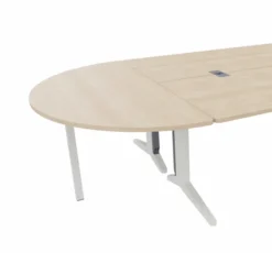 Convivialité demi-lune Fusion - l. 160 x pr. 80 cm - pour 2 bureaux pr. 80 cm