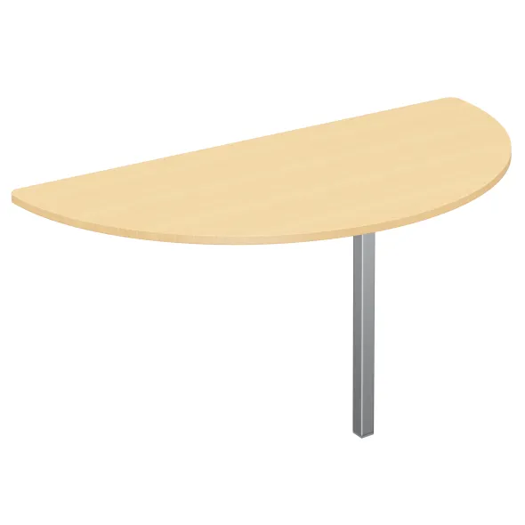 Convivialité demi-lune Fusion - l. 160 x pr. 80 cm - pour 2 bureaux pr. 80 cm