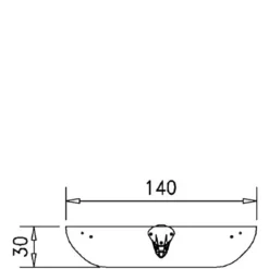 Convivialité frontale Epure - l. 140 x pr. 30 cm - pour 1 bureau l. 140 cm