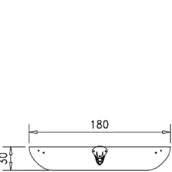Convivialité frontale Epure - l. 180 x pr. 30 cm - pour 1 bureau l. 180 cm