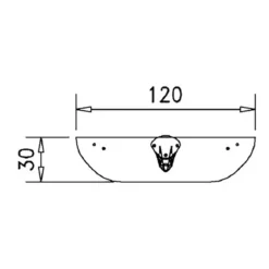 Convivialité frontale Epure - l. 120 x pr. 30 cm - pour 1 bureau l. 120 cm