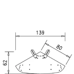 Convivialité éventail Epure - l. 139 x l. 62 x pr. 80 cm - pour 2 bureaux compacts 120° asymétriques