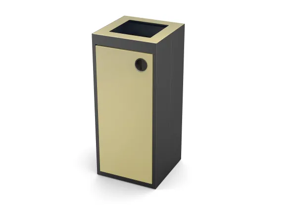 Corbeille Pick Up avec porte - couvercle carré - 60 l