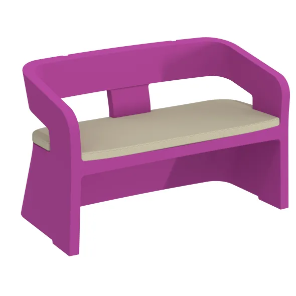 Coussin d'assise banquette 2 places Karla - textile enduit - usage intérieur
