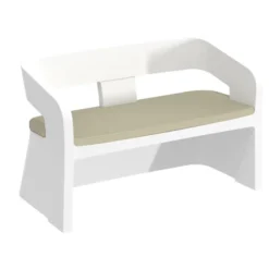 Coussin d'assise banquette 2 places Karla - textile enduit - usage intérieur
