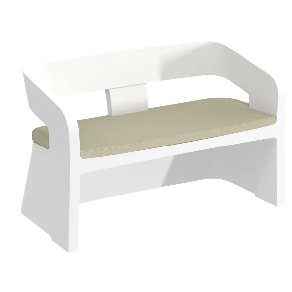 Coussin d'assise banquette 2 places Karla - textile enduit - usage intérieur