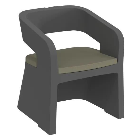 Coussin d'assise chauffeuse Karla - textile enduit - usage intérieur