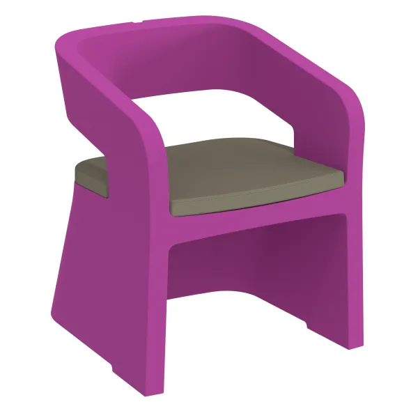 Coussin d'assise chauffeuse Karla - textile enduit - usage intérieur