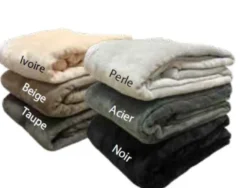 Couverture microfibre Microflanelle - 180 x 220 cm - lot de 10