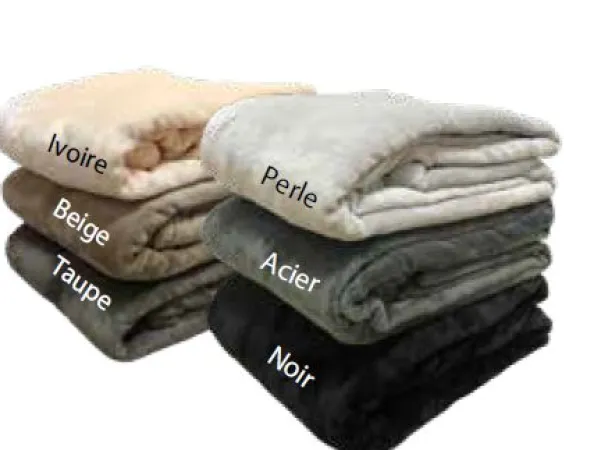 Couverture microfibre Microflanelle - 180 x 220 cm - lot de 10