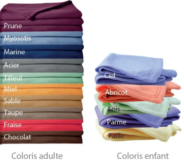 Couverture polaire Poleco - 180 x 220 cm - lot de 10