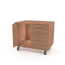 Desserte de rangement informatique Léandre Manager - h. 82 x l. 56 cm - sur roulettes